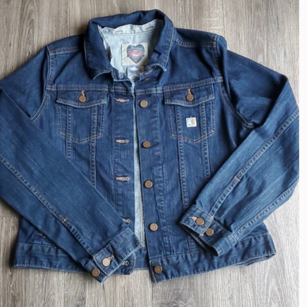 Carhartt Denim Jacket Size GIRLS 16-18 women’s S/M